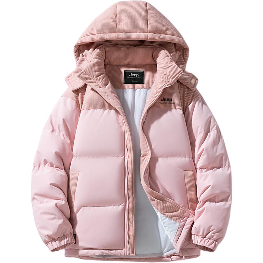 

Пуховик Unisex с капюшоном утепленный стеганый Jeep, розовый