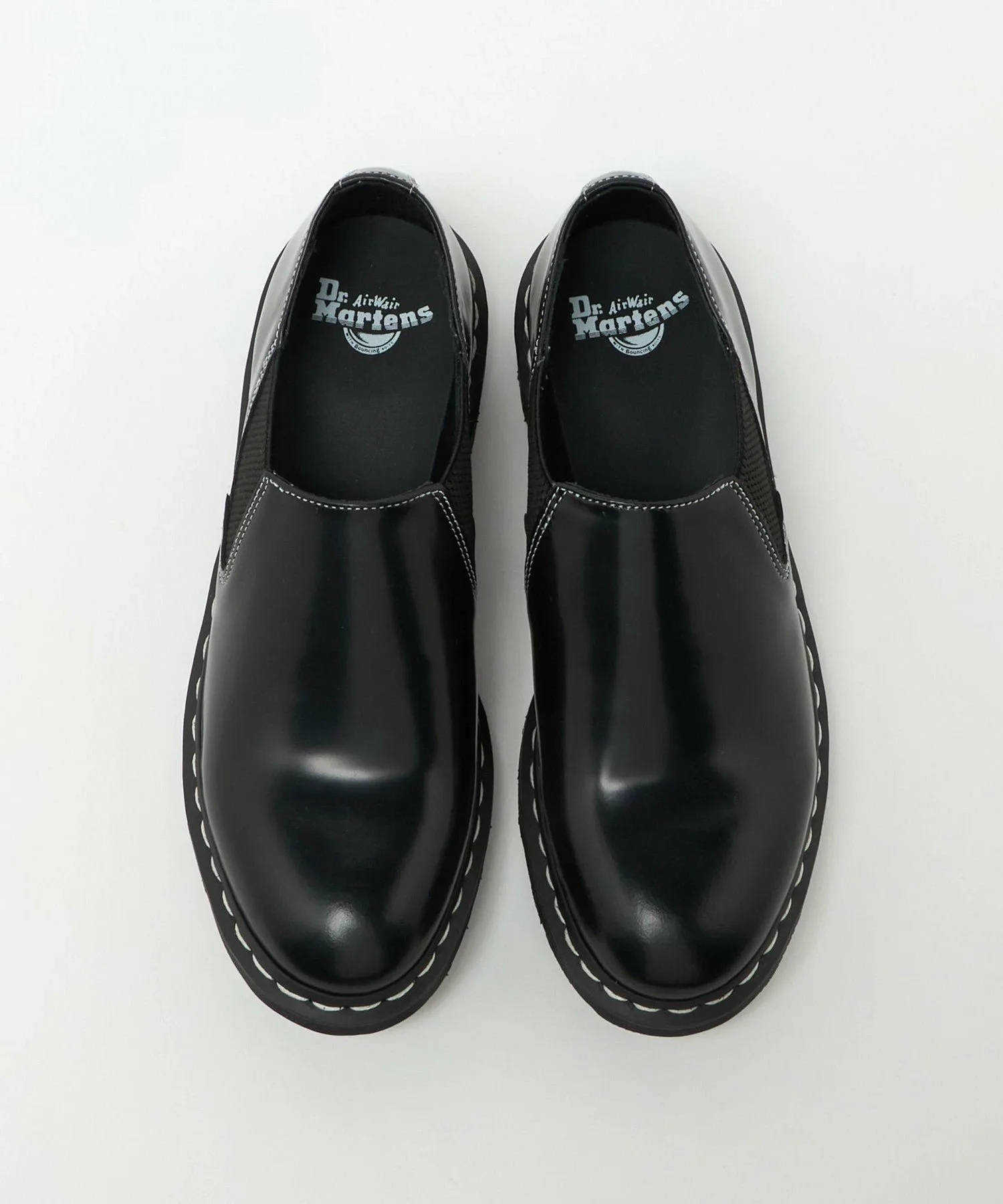 Ботинки Dr. Martens LOUIS White Stitch Slip-Ons Beauty&Youth United Arrows, Black — фото 4