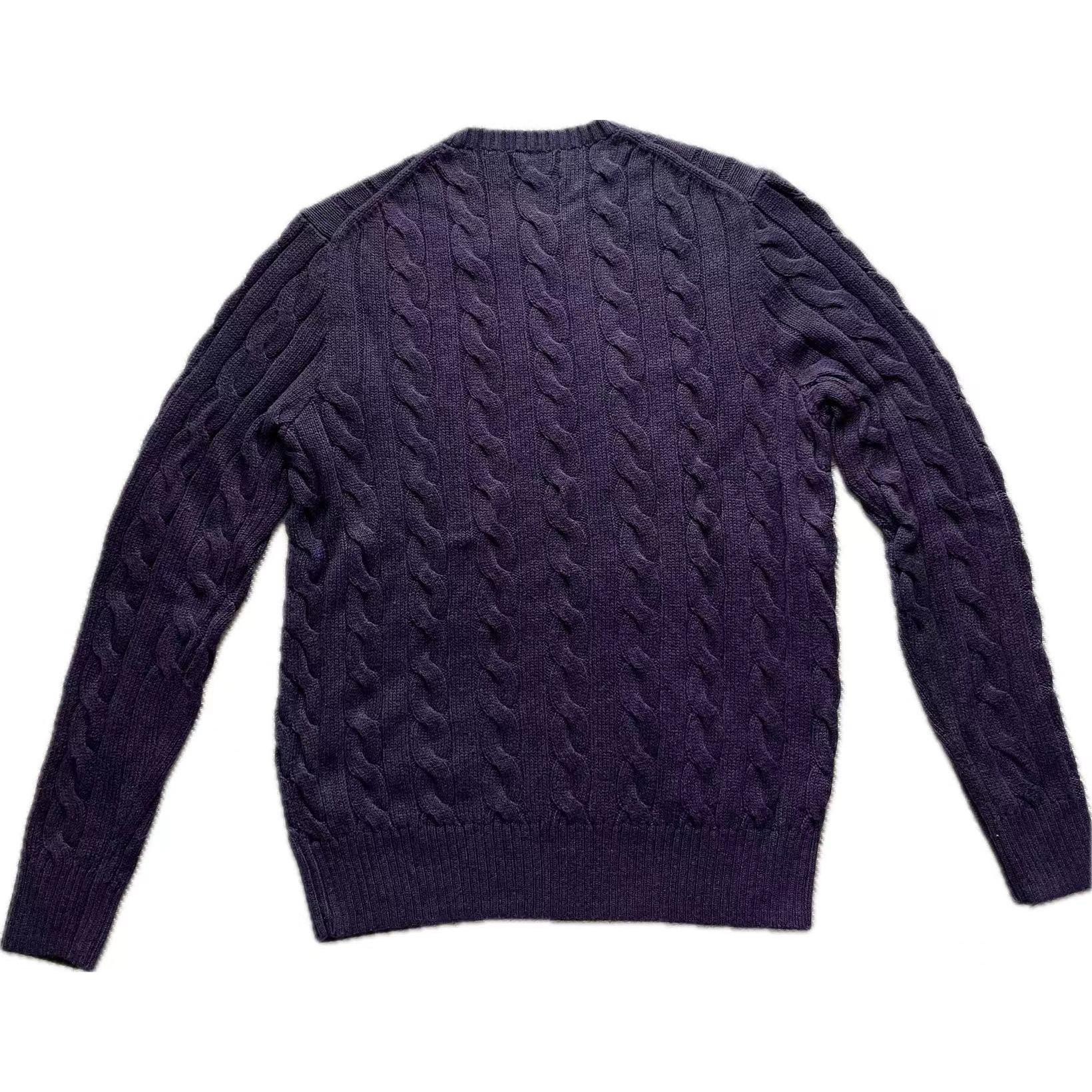 Polo Ralph Lauren Трикотажный свитер мужской фиолетовый — фото 4