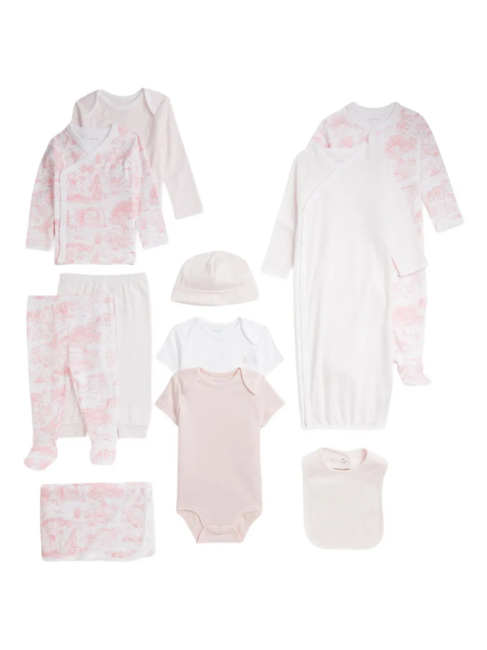 

Комплект для новорожденного с цветочным принтом POLO RALPH LAUREN KIDS, розовый