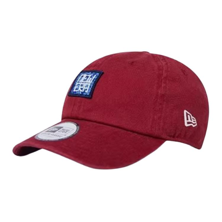 

New Era Хлопковая бейсболка унисекс тёмно-красная, Dark Red