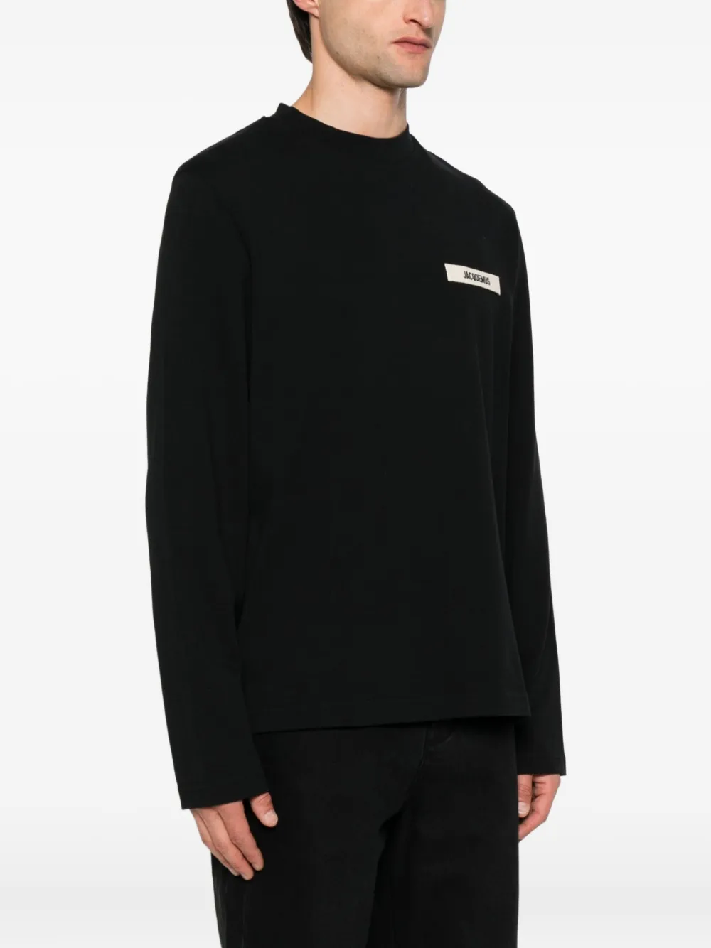 Футболка Le T-shirt Gros Grain T-shirt JACQUEMUS, черный — фото 3