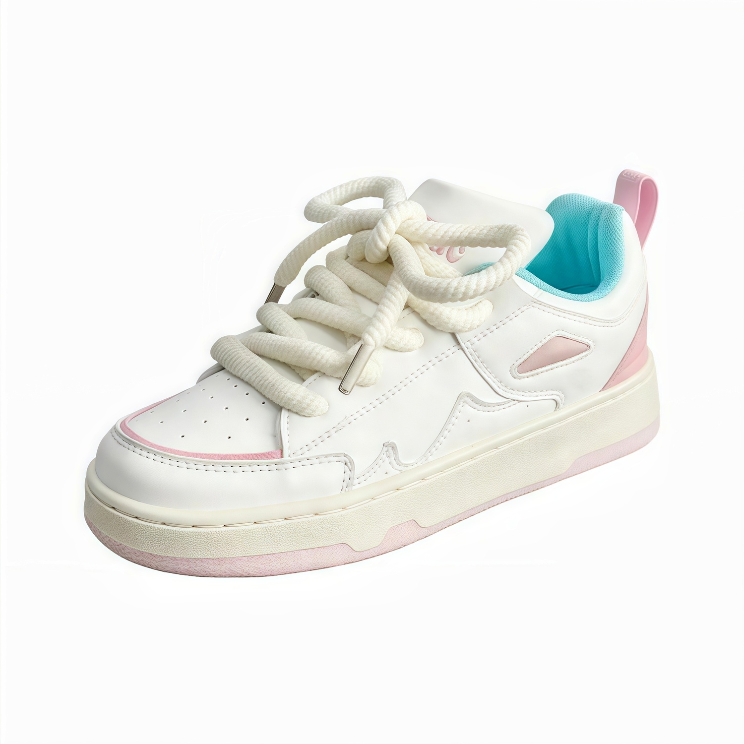 

Fawn Miri Скользоустойчивые низкие скейтерские туфли на платформе унисекс бело-розовые, цвет White Pink