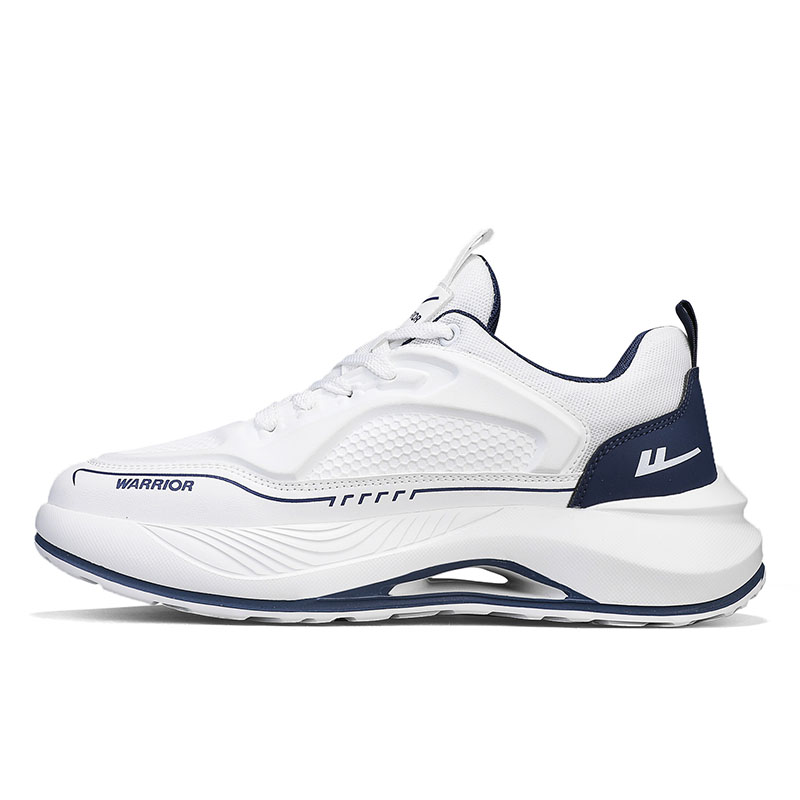 

Нескользящие износостойкие низкие повседневные туфли для мужчин WARRIOR, White/Blue