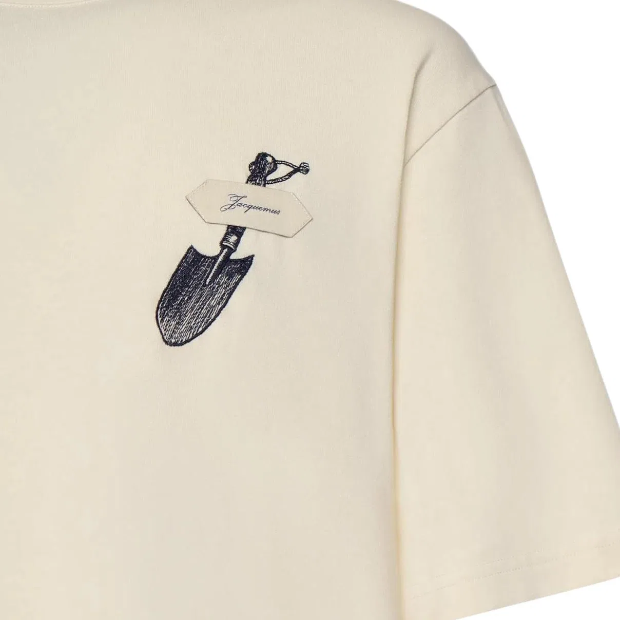 Футболка с принтом crewneck Jacquemus, Beige — фото 4