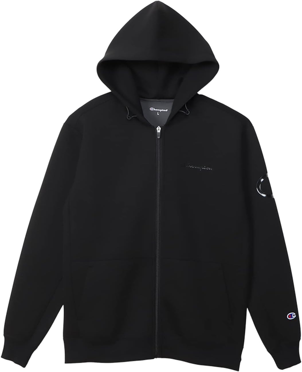 

Мужская спортивная толстовка с длинными рукавами Champion C3-YS101L WRAP-AIR, эластичная, термоизолирующая, с логотипом и застежкой-молнией, черный