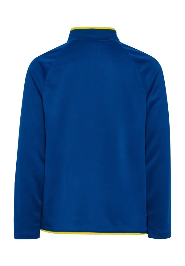 2.0 топ с длинными рукавами и молнией до середины груди Hummel, True Blue Blazing Yellow — фото 2
