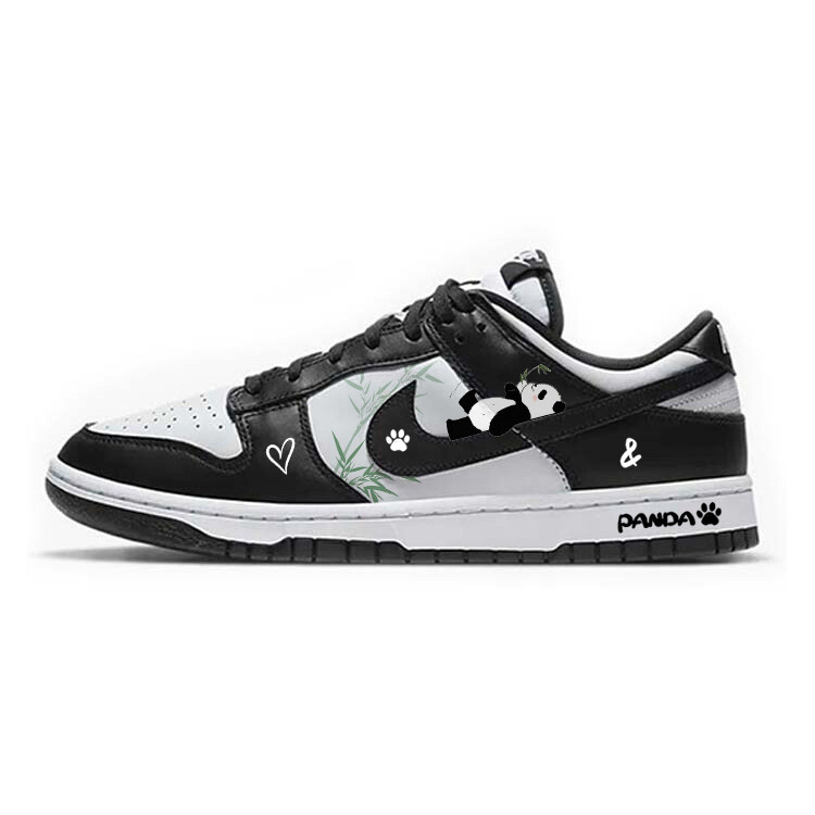 

Кроссовки Nike Dunk Skateboard Shoes Women's Low-Top Black White, черный/белый