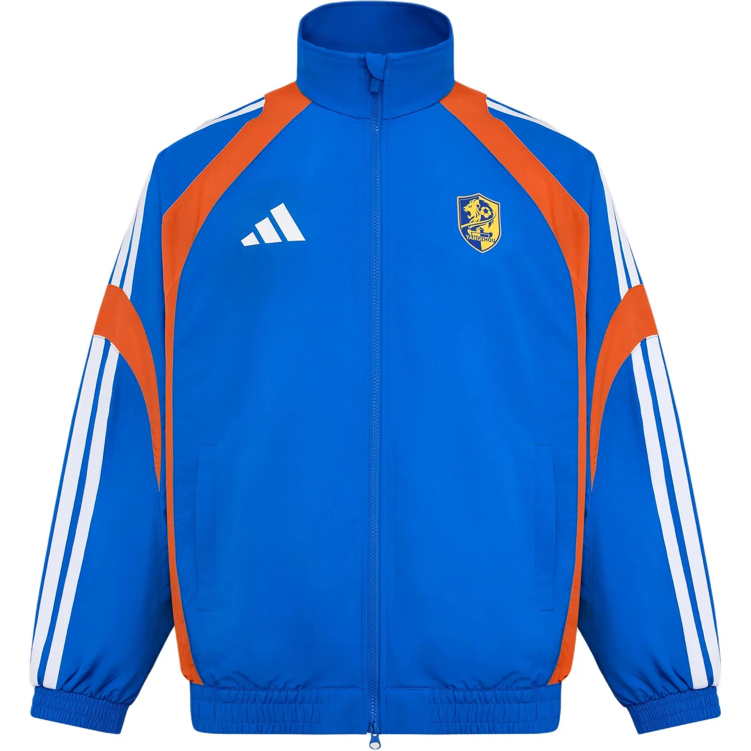 Куртка унисекс Honor Blue/Orange Yellow, воротник-стойка, средняя плотность Adidas