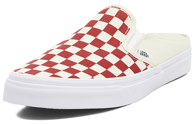 Кроссовки Vans Slip-on Skateboard Shoes Unisex Low-Top Red White Plaid — фото 2