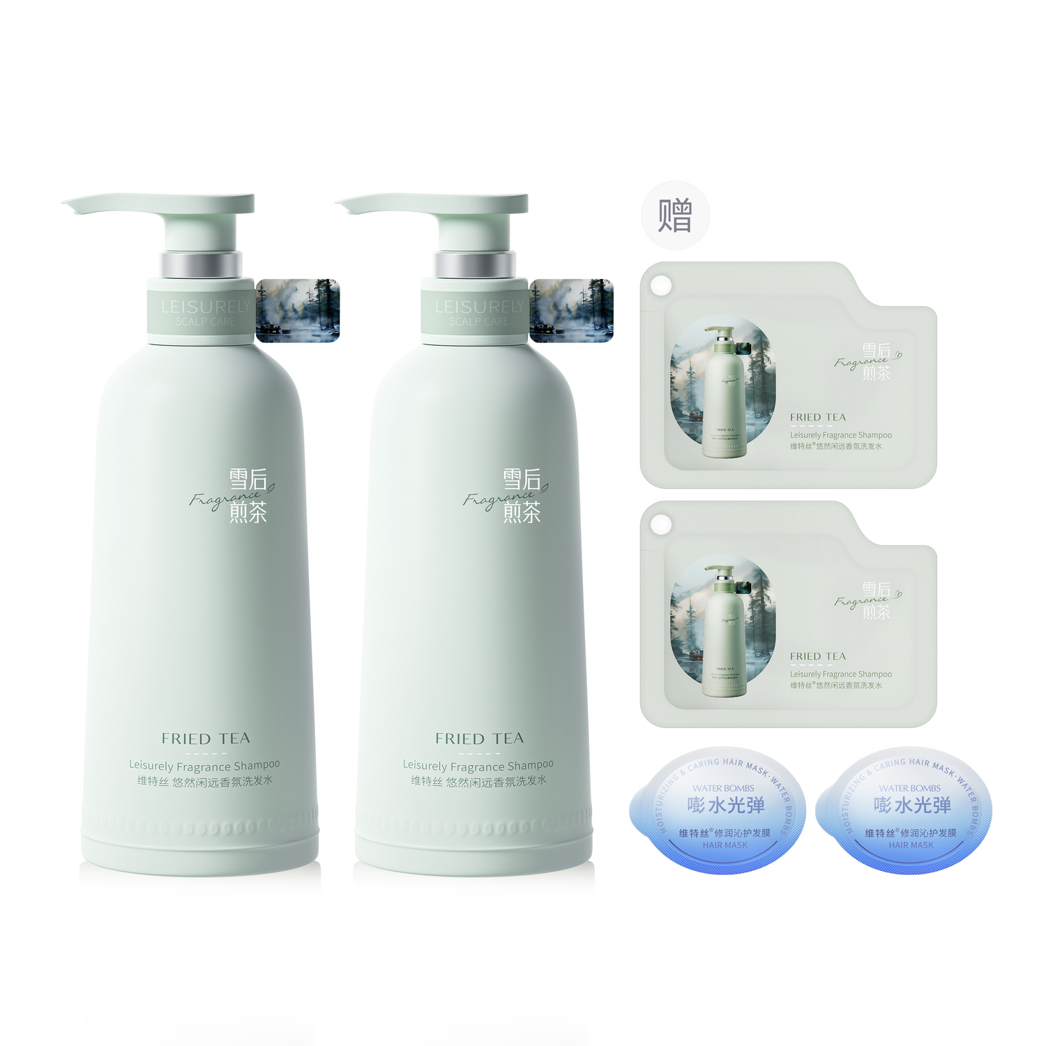 

Шампунь и кондиционер против перхоти для контроля жирности и объема волос, 500мл/500мл*2 VETES, [Dandruff Treatment Itch Relief]Snow 500ml*2