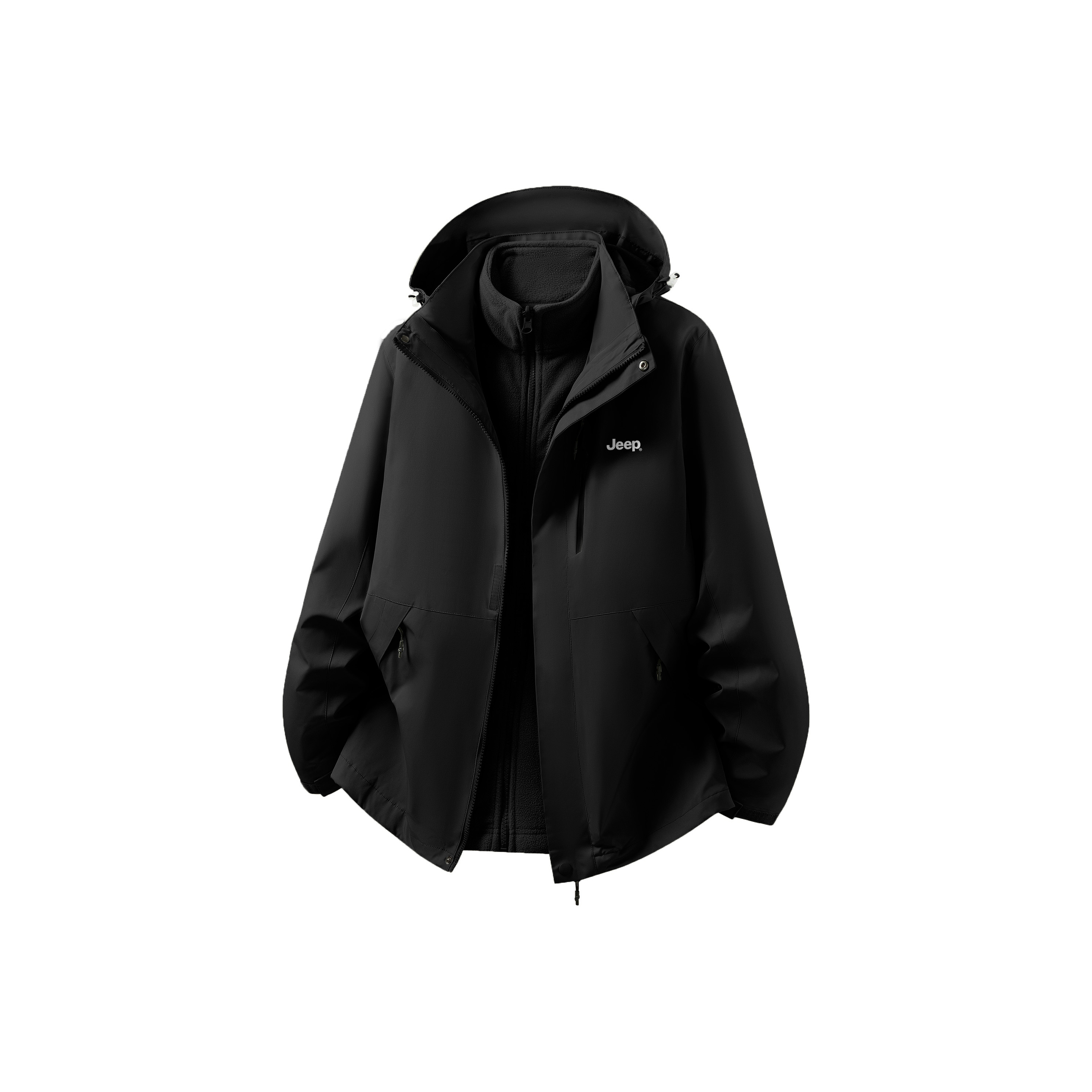 

Куртка Unisex Hooded Thickened Workwear Jeep, pure черный