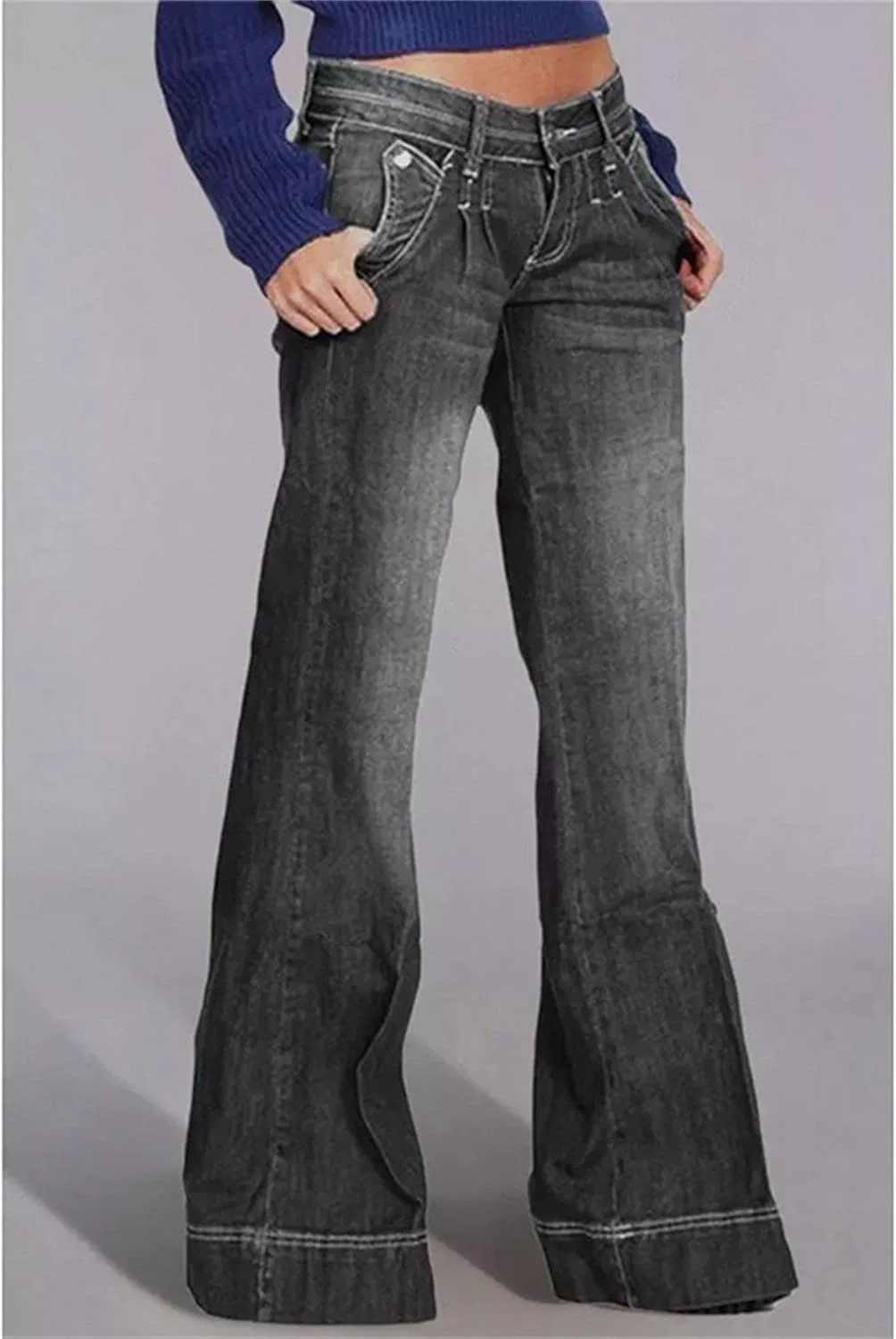 Джинсы женские с завышенной талией, stretch, boyfriend, черный generic — фото 2