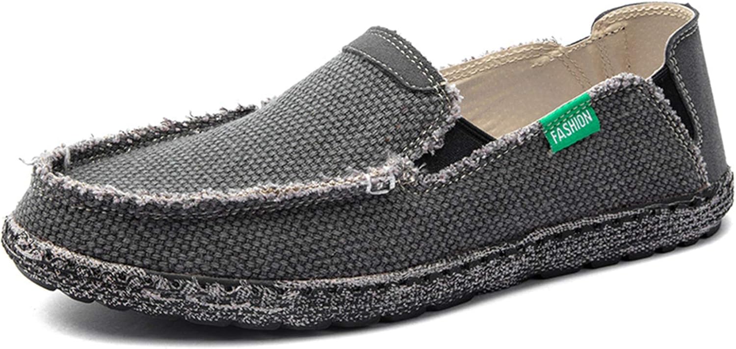 

Мужские слипоны JAMONWU, тканевые туфли, корабельного стиля, повседневные винтажные лоферы из холста, серый