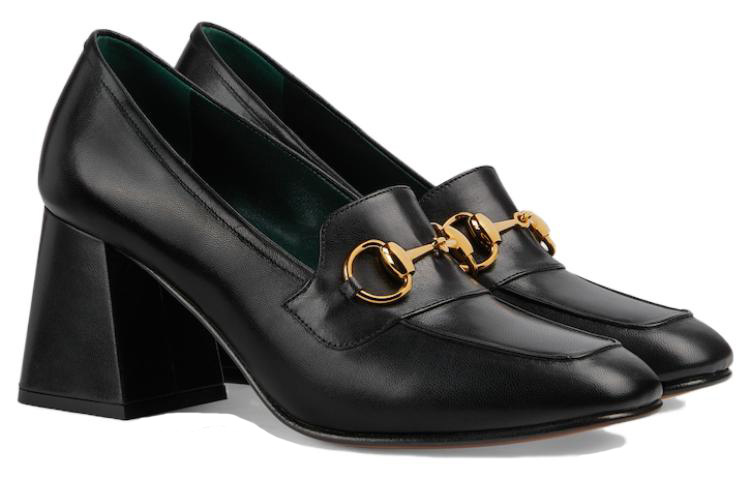 Массивные каблуки Высокие каблуки 3,5 см Женские Черные GUCCI — фото 4