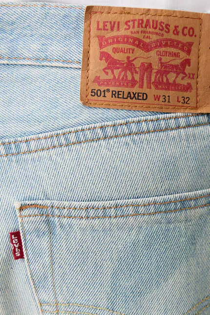 Джинсы свободного кроя 501 Levi's, синий — фото 4