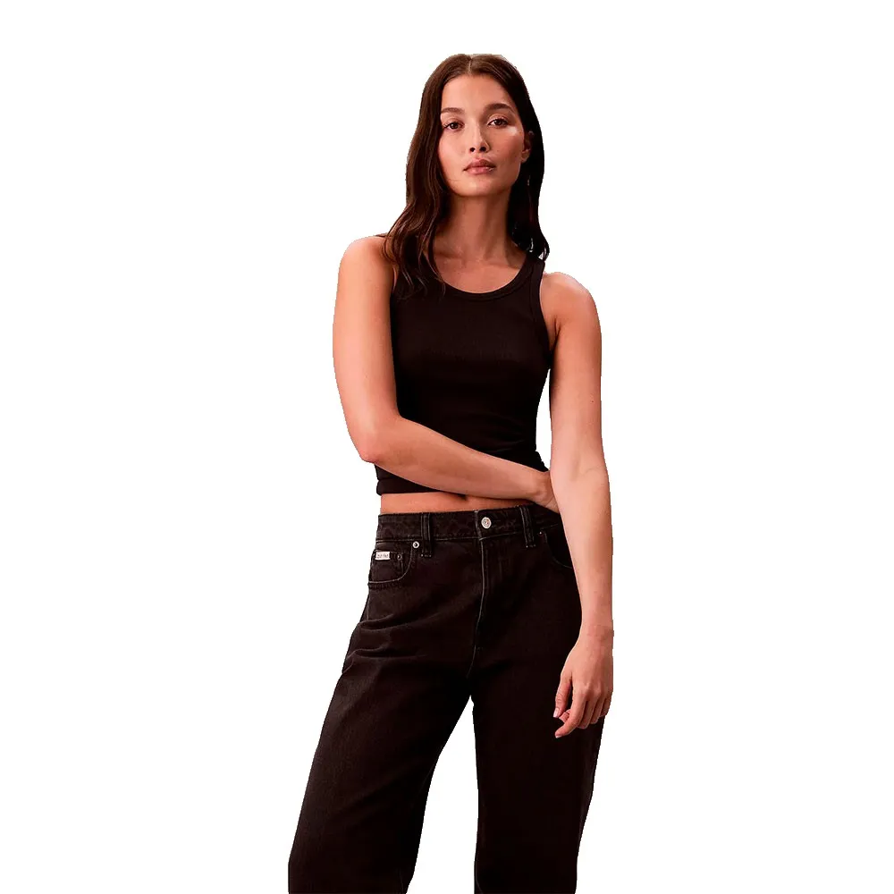 

Джинсы Calvin Klein LV047B909G прямого кроя с высокой талией Calvin klein jeans, черный