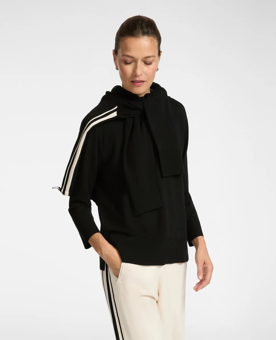 

Женский спортивный джемпер с круглым вырезом Elena Miró, черный