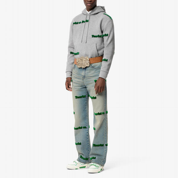 Толстовка fw21 tourist vspurist logo leisure men's grey Louis Vuitton, серый — фото 3
