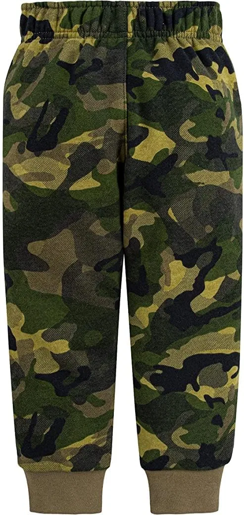 Детские флисовые штаны Nike Boy's Club Fleece AOP (для малышей), Medium Olive — фото 2