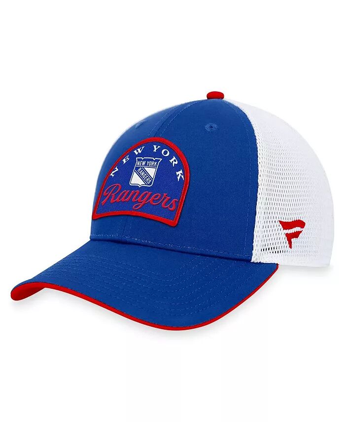 

Мужская сине-белая регулируемая кепка New York Rangers Fundamental Fanatics