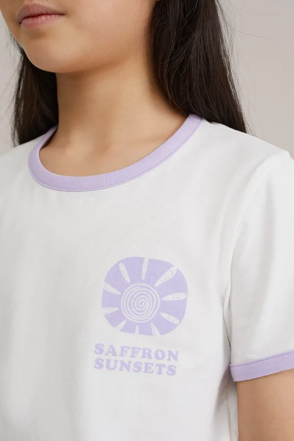 Футболка с принтом We Fashion, Lilac — фото 2