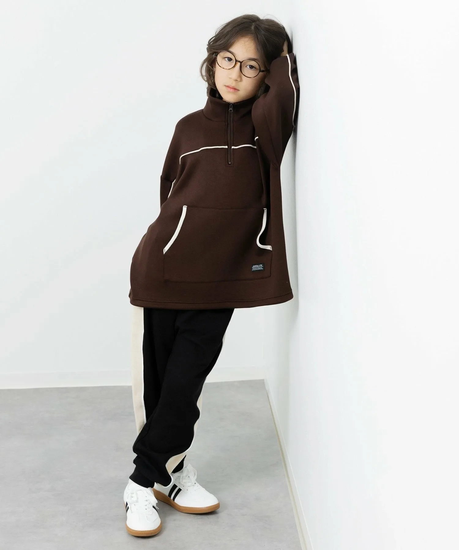 Толстовка Dry Sweat с половинной молнией и кантом Chil2, brown — фото 2