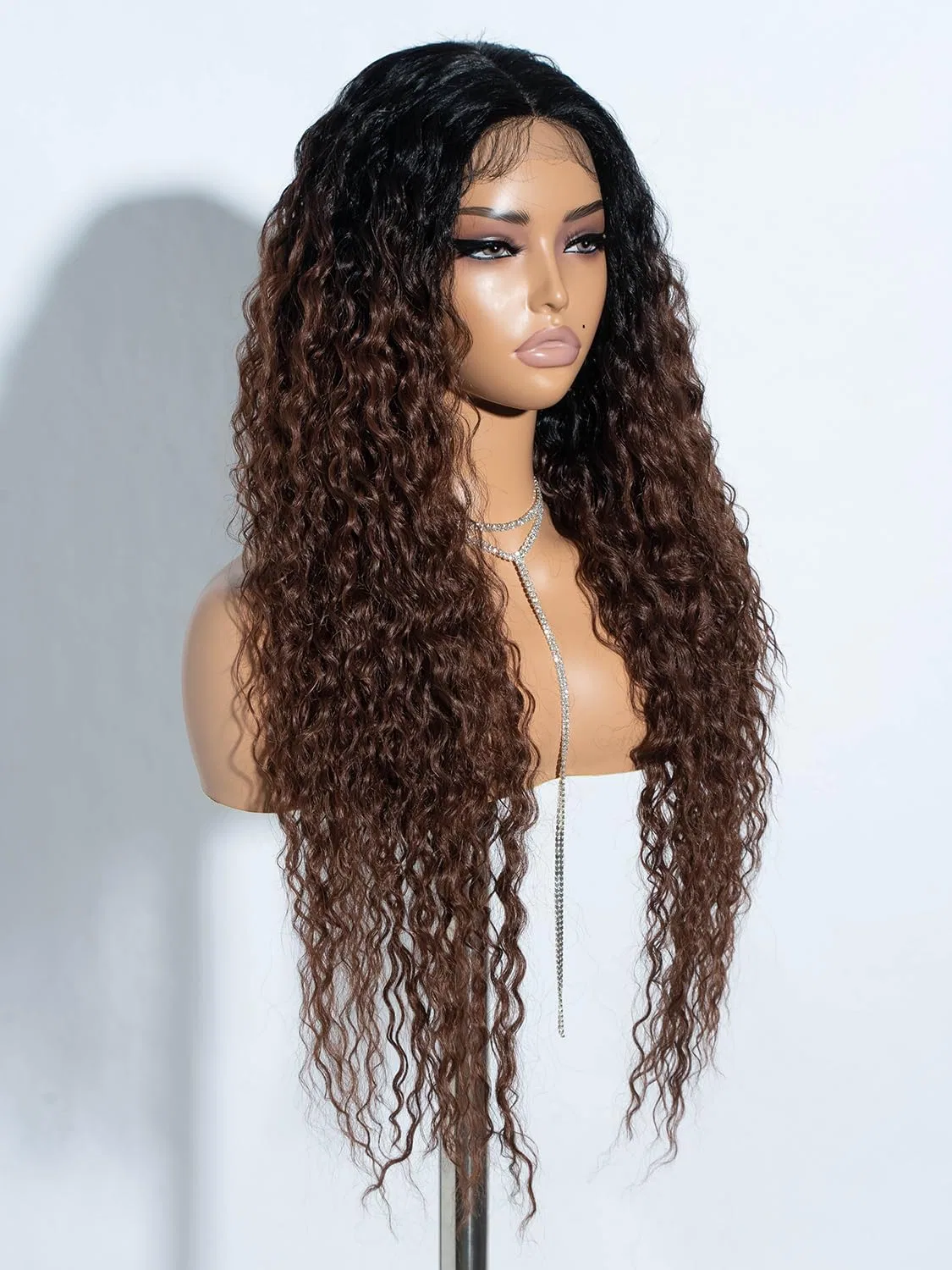 Женский длинный кудрявый парик Ombre Brown с темными корнями от Joedir, 76 см Joedir, Tt1B/33# — фото 2