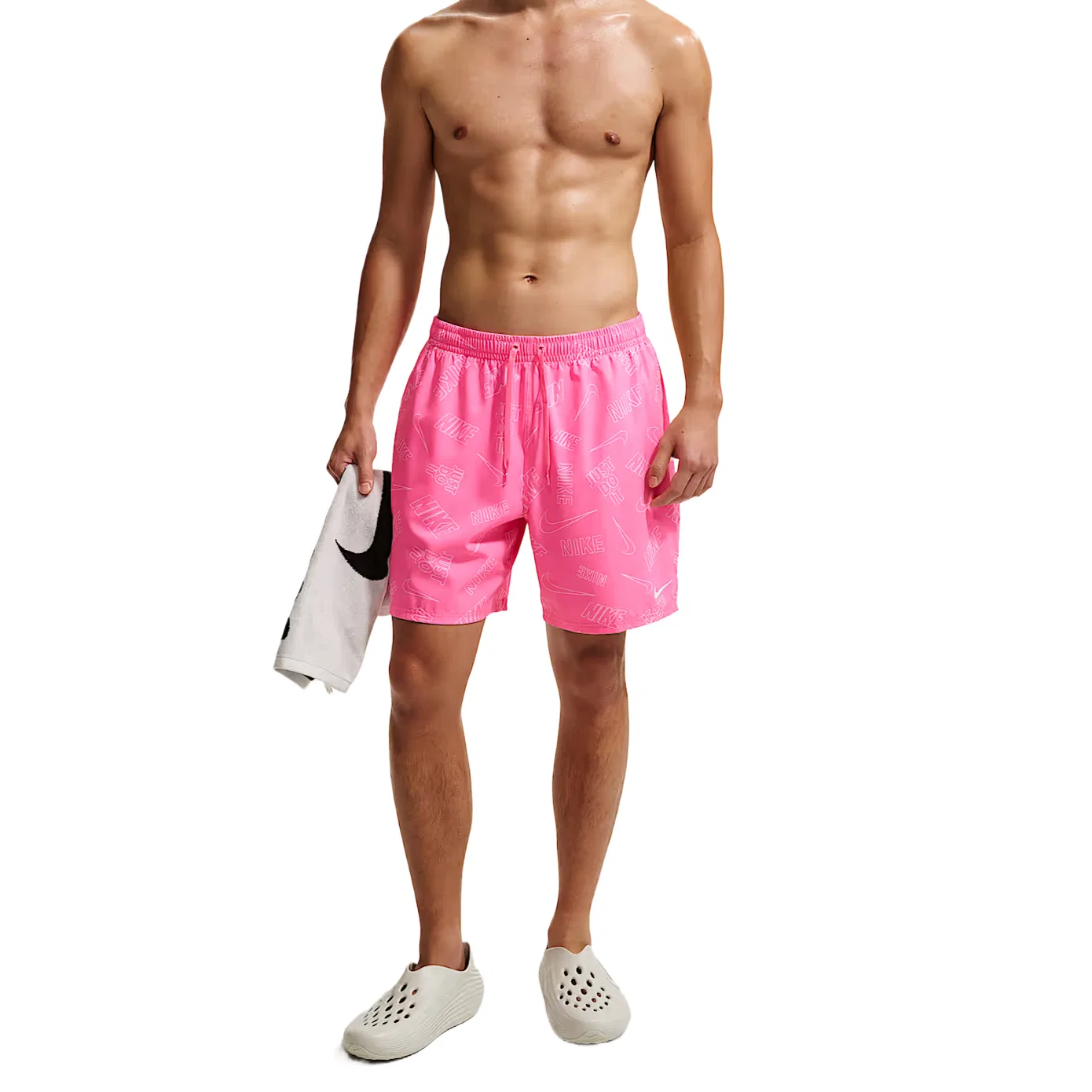 Пляжные шорты мужские Sunglow Pink/Sunglow Pink/Sunglow Pink/White Nike