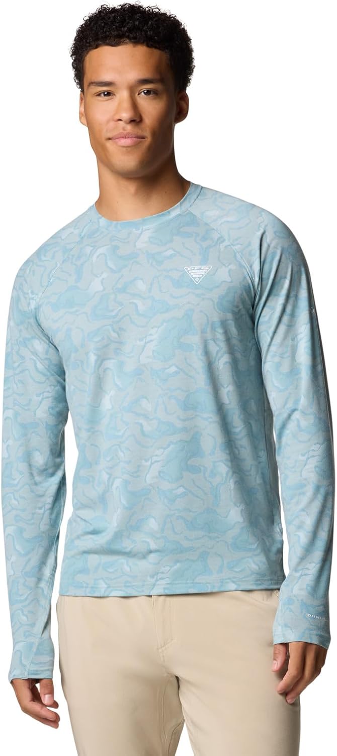 

Мужская футболка Columbia PFG Uncharted с длинным рукавом, Crushed Blue Swamplands, Синий, Мужская футболка Columbia PFG Uncharted с длинным рукавом, Crushed Blue Swamplands