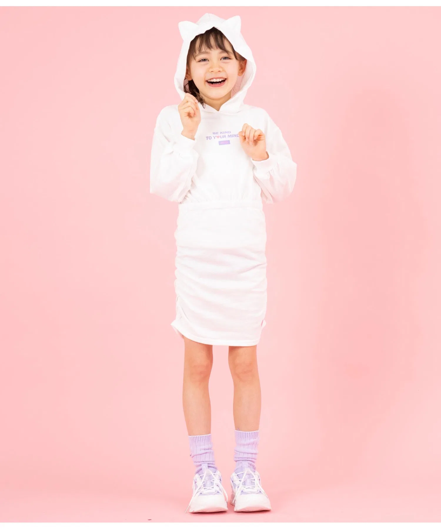 Детскаяワンピース ANAP kids с капюшоном и ушками — фото 3