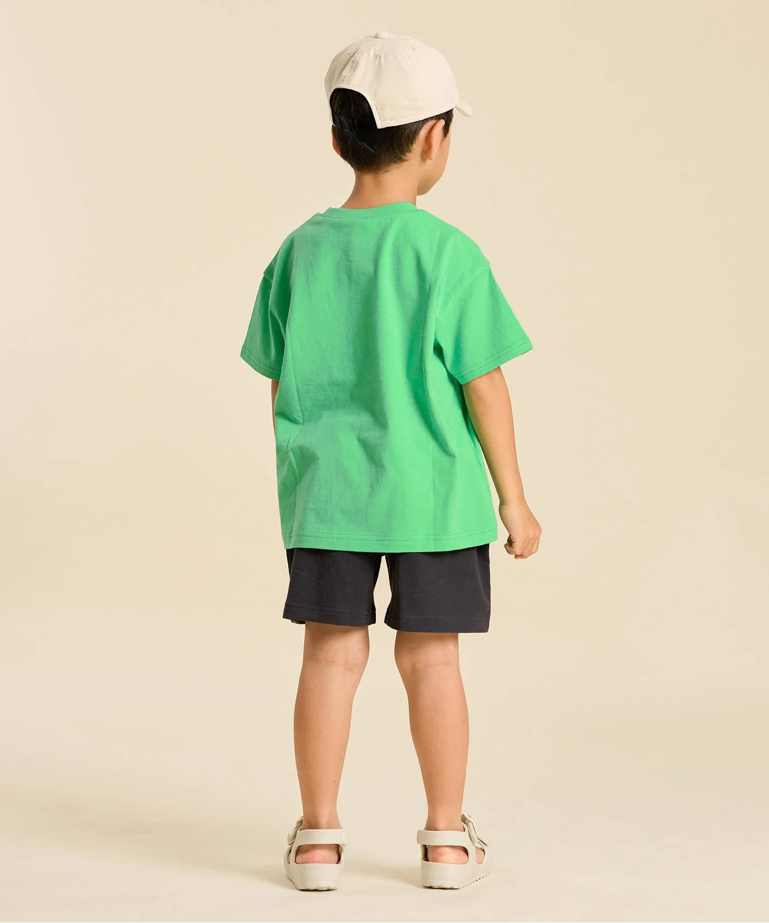 Детская футболка F.O.KIDS винтажная, зелёная — фото 3