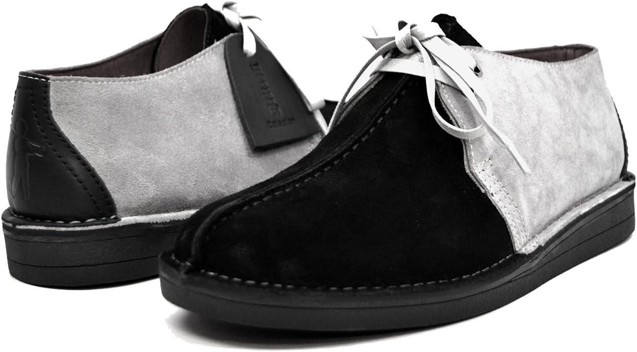 

Мужские кожаные и замшевые ботинки на шнуровке British Collection, черный/серый