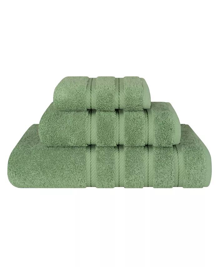 

Набор банных полотенец Edison Premium из 3 предметов из 100% турецкого хлопка American Soft Linen, зеленый