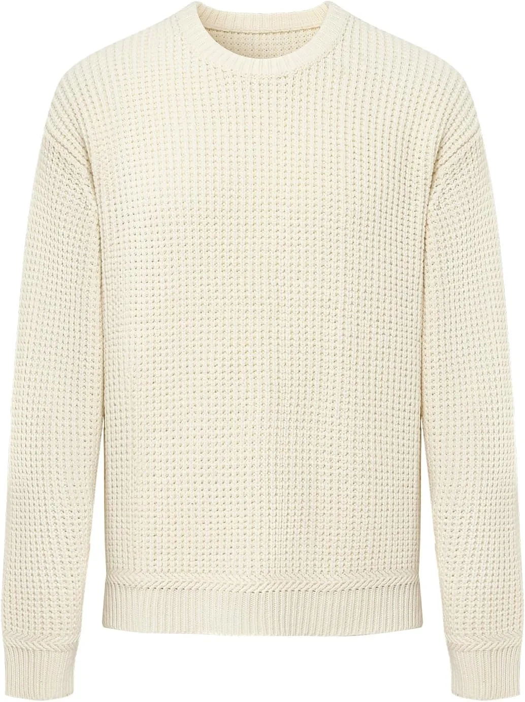 

Мужской свитер с круглым вырезом и резинкой