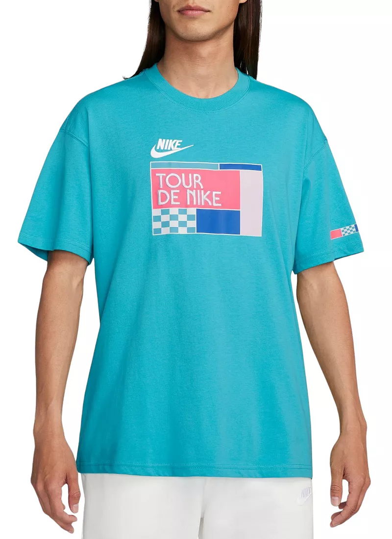 

Мужская спортивная футболка Nike Tour De Nike с рисунком, цвет Dusty Cactus