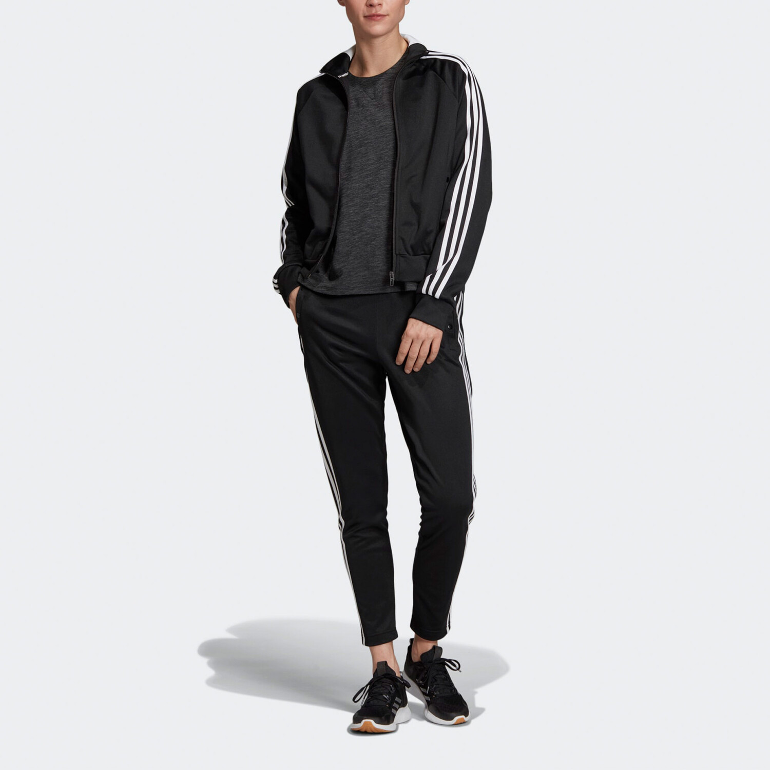 Куртка женская черная Adidas — фото 3