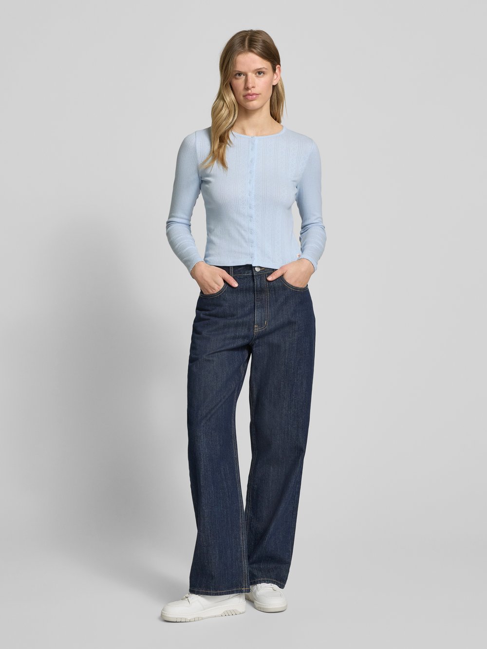 

Кардиган с полной застежкой на пуговицы Levi's, светло-голубой