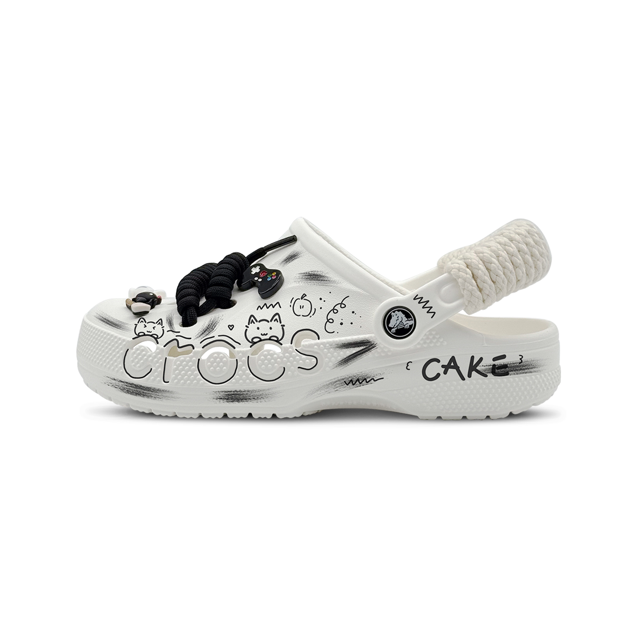 Crocs Классические сабо Cake Kitten Clogs унисекс белого цвета