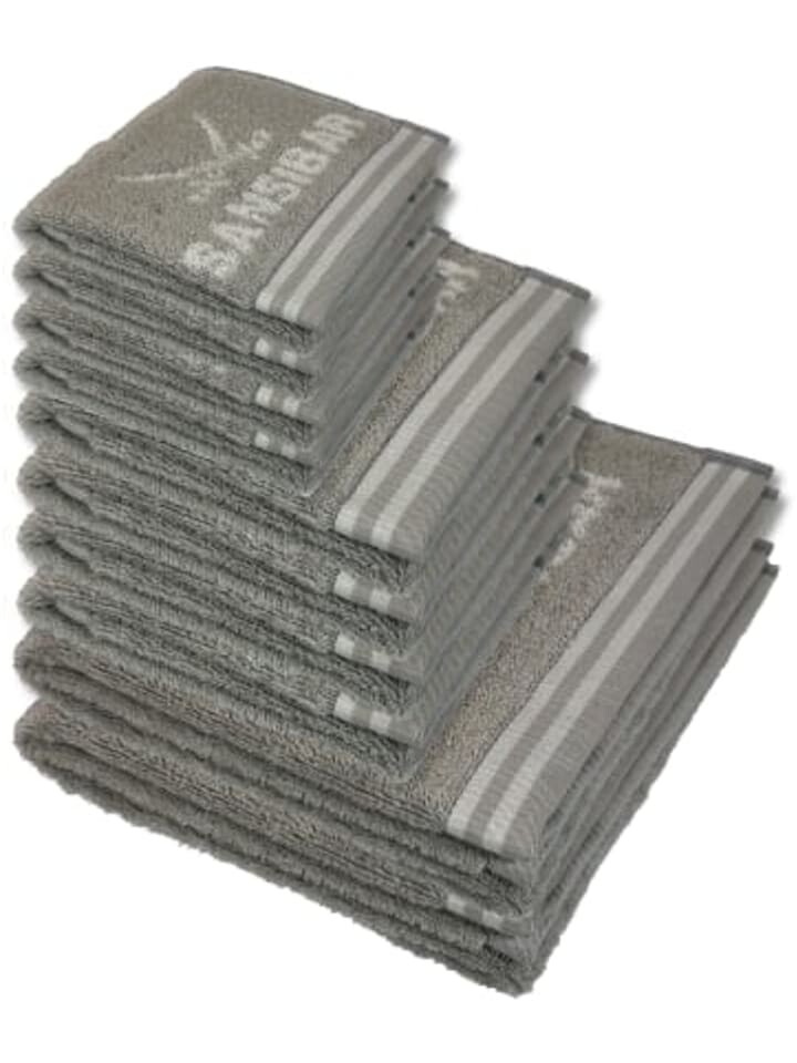 

Полотенце для рук Sansibar Frottier Serie Doubleface, цвет silber/weiß