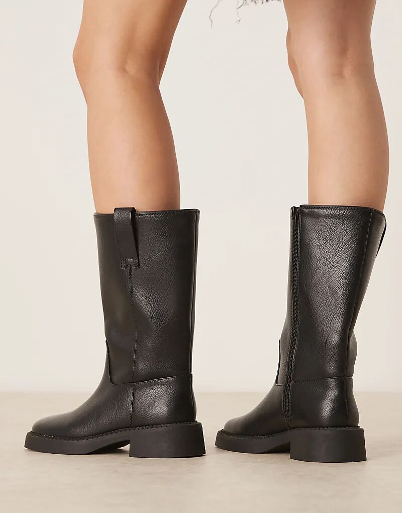 Женские сапоги ASOS DESIGN Colby из искусственной кожи с застежкой-молнией, черный — фото 2