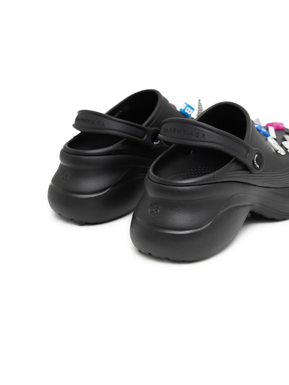 Мюли Jibbitz из коллаборации с Crocs BALENCIAGA, черный — фото 3