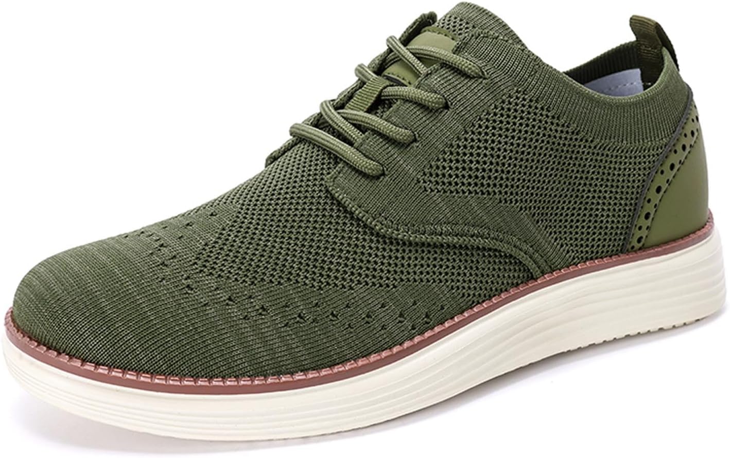 

Мужские кроссовки Oxfords, легкие вязаные слипоны на шнуровке, сетчатые лоферы, классические нескользящие кроссовки для спорта, тренажерного зала, тенниса и ходьбы Xjypuu2, зеленый