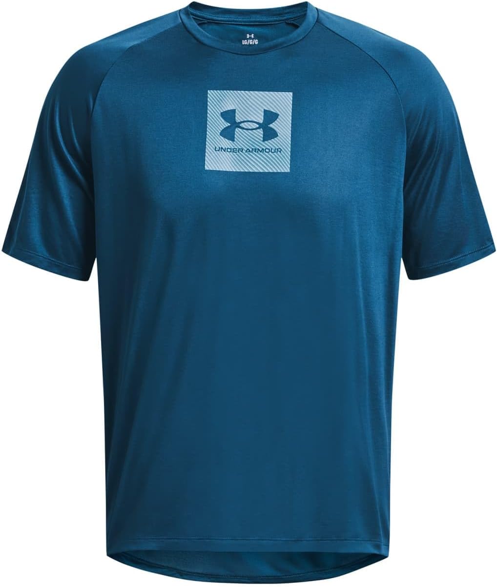 

Under Armour мужская футболка с коротким рукавом Tech Print Fill, (426) Varsity Blue/Ore Blue, Синий, Under Armour мужская футболка с коротким рукавом Tech Print Fill, (426) Varsity Blue/Ore Blue