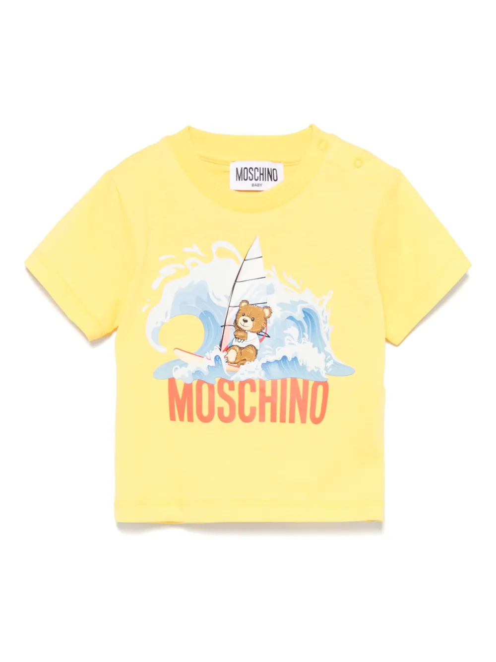 

Футболка с логотипом Moschino Kids, желтый