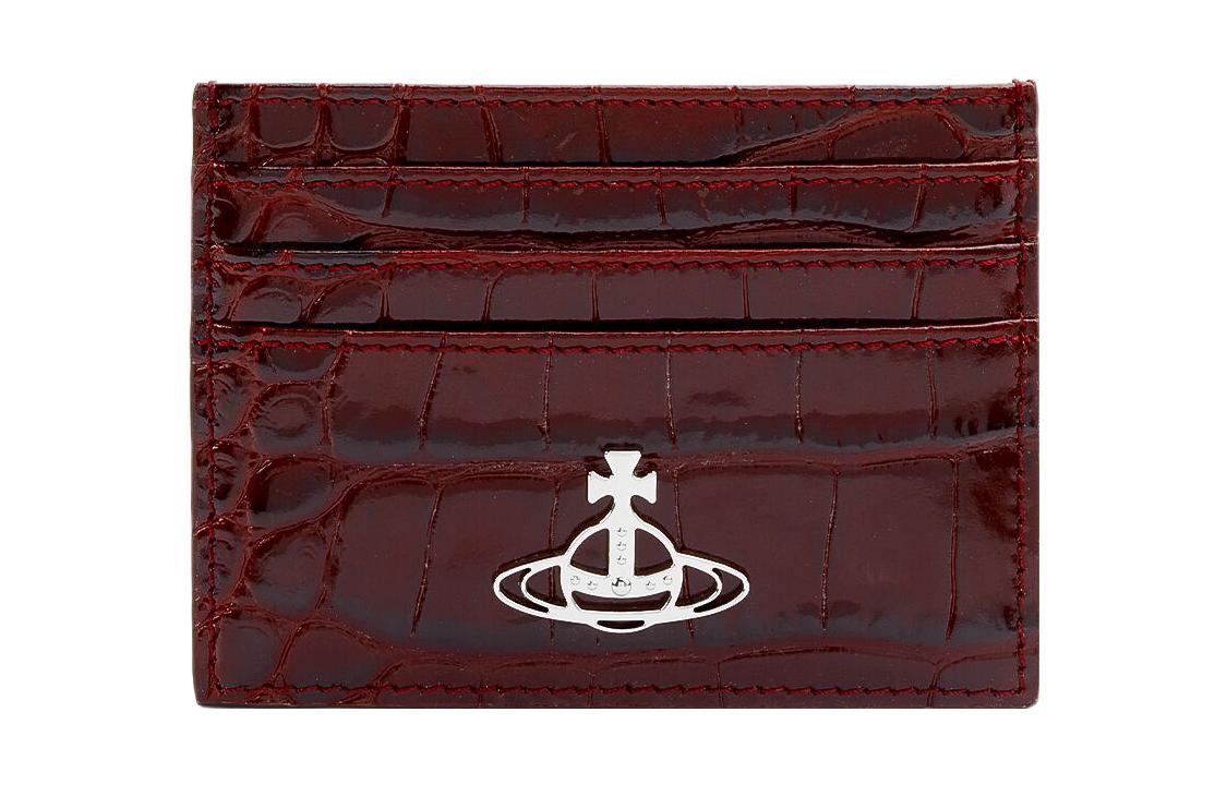 

Vivienne Westwood Женский держатель карт из коровьей кожи, бордовый