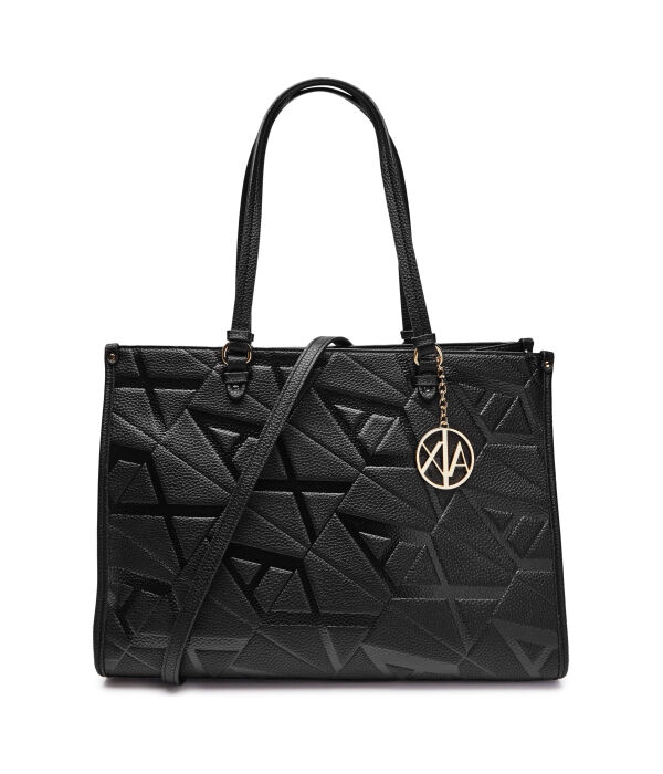 

Сумка-шоппер женская Armani Exchange с тиснением и брелоком, черный