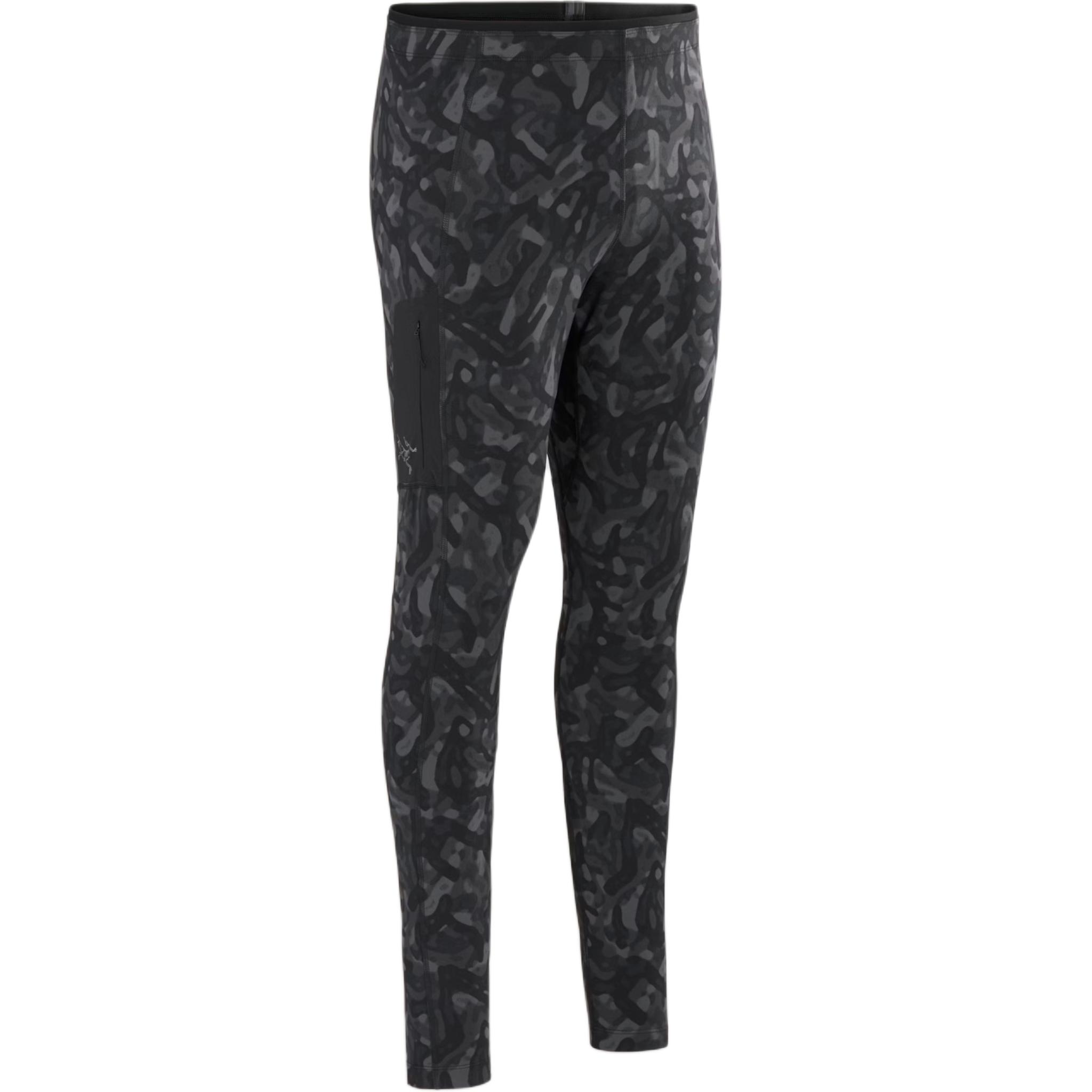 Arcteryx Мужские повседневные брюки RHO LT FW24 Bottom Print черный Grottoflage — фото 3