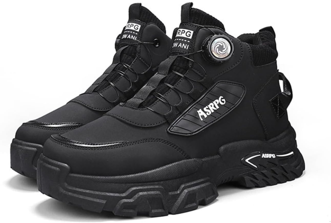 

Мужские прочные кожаные походные ботинки ZIXCPLAZ, водонепроницаемые, для активного отдыха, с улучшенной поддержкой лодыжки и превосходным сцеплением, черный