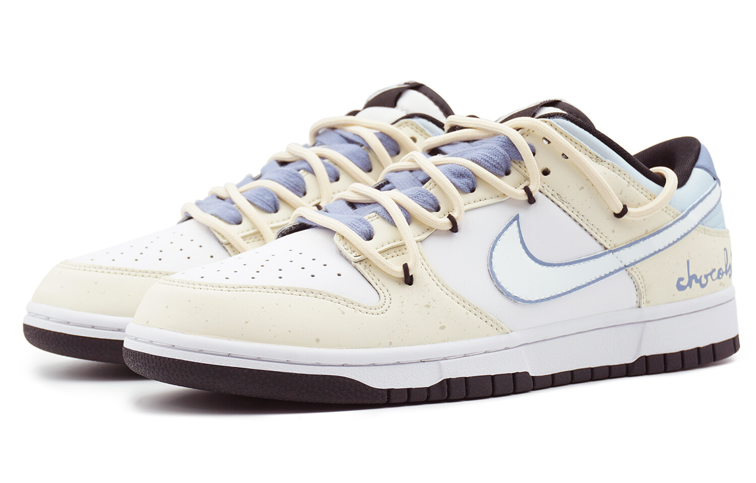 

Кроссовки Nike Dunk Skateboard Shoes Men Low-Top Beige Blue